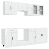 8 Piece Kitchen Cabinet Set "Lucca" High Gloss White Engineered Wood 3314833