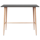 7 Piece Bar Set Black and Grey 3057481