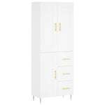 Highboard White 69.5x34x180 cm Engineered Wood 3199993
