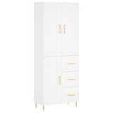 Highboard White 69.5x34x180 cm Engineered Wood 3199993