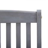 Outdoor Chair Set of 2 Grey Solid Acacia wood Medium Foldable 46335