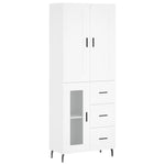 Highboard White 69.5x34x180 cm Engineered Wood 3199953