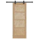 Sliding Door ORKDAL Brown 78 x 202 cm Solid Pine Wood 3333610
