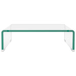 ZNTS TV Stand/Monitor Riser Glass Clear 40x25x11 cm 244126