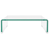 ZNTS TV Stand/Monitor Riser Glass Clear 40x25x11 cm 244126