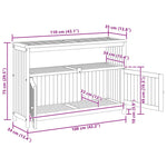 Garden Console Table 110x35x75 cm Solid Wood Acacia 319697