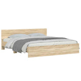 Bed Frame Sonoma oak Engineered wood, Plywood Double Durable 3207471