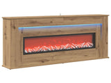 Fireplace with LED Strip Artisan Oak 130 x 20 x 69.5 cm 8021094