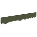 Lawn Edging 10 pcs 103 x 15 cm Steel Olive Green 8008457