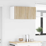 Hanging Cabinet Riga 2 pcs Sonoma Oak and White 40 x 31 x 40 cm 884135