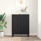 Sideboard Black Oak 69.5 x 34 x 90 cm Engineered Wood and Iron 881611