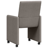 Dining Chairs with Wheels 2 pcs Taupe 57 x 66 x 94 cm Fabric 42017813