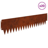 Lawn Edging 20 pcs metal 8008306