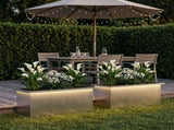 Garden Planter with LED 2 pcs Silver 30 x 60 x 30 cm 8008095