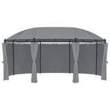 Gazebo with Curtains 520x349x255 cm Anthracite 48035