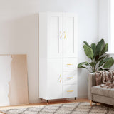 Highboard White 69.5x34x180 cm Engineered Wood 3199793