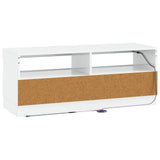 LED TV Cabinet High Gloss White Engineered Wood 897429