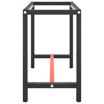 Work Bench Frame Matte Black and Matte Red 110x50x79 cm Metal 151450