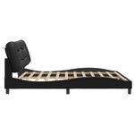 Bed Frame with LED without Mattress "Hvar" Black 200x200 cm 3213955