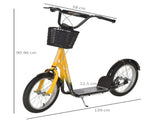 Kids Scooter, Kick Stunt Scooter with Adjustable Handlebar, Dual Brakes, Basket, Cupholder, T3398P348522