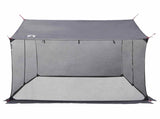Camping Tarp with Mesh Walls Grey and Orange 270 x 210 x 210 cm 42028569