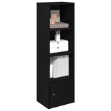 Bookcase Black Oak 31x24x102 cm Engineered Wood 860338