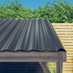 ZNTS Roof Panels 12 pcs Powder-coated Steel Anthracite 60x36 cm 319126