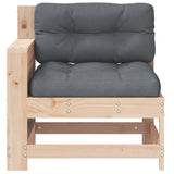 Garden Armrest Sofa with Cushion Solid Wood Pine 844914