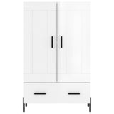 Highboard High Gloss White 69.5x31x115 cm Engineered Wood 830334