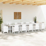 Garden Table White 400 x 100 x 73 cm Poly Rattan 3378530