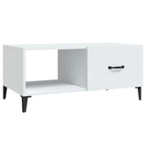 ZNTS Coffee Table White 90x50x40 cm Engineered Wood 812663