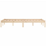 Bed Frame without Mattress 152x203 cm Solid Wood Pine Queen 822459