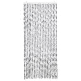 Fly Curtain Light Grey and Dark Grey 90x200 cm Chenille 377396