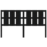 Bed Headboard Black 185.5x4x100 cm Solid Wood Pine 818009