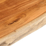 Table Top 90x80x3.8 cm Rectangular Solid Wood Acacia Live Edge 370651