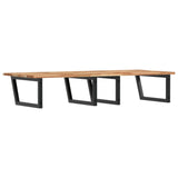 ZNTS Basin Shelf Wall Mounted Steel and Solid Wood Acacia 3302935