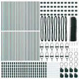 Fence with Posts Green 0.8 x 100 m PVC-coated steel 3352743