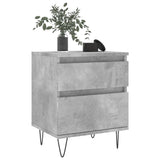 Bedside Cabinets 2 pcs Concrete Grey 40x35x50 cm Engineered Wood 830677