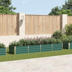 Garden Raised Bed Galvanised Steel 320x80x45 cm Green 44847