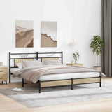 Bed Frame without Mattress Sonoma Oak 160x200 cm Engineered Wood 4106947