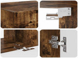 TV Wall Cabinet Set 4 pcs Smoked Oak Engineered Wood 3408921