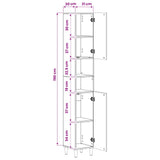 Bathroom Cabinet with Open Shelf ARNHEM Sonoma Oak 896597