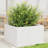 Garden Planter White 80x80x46 cm Solid Wood Pine 3282420