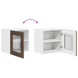 Wall Glass Cabinet LUCCA Brown Oak 40 x 31 x 40 cm 884848