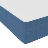 Bed Frame with Mattress Blue 140 x 190 cm Fabric 3399123