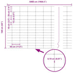 Field Fence Silver 50 x 1.6 m Galvanised steel 42005852