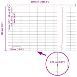 Field Fence Silver 50 x 1.6 m Galvanised steel 42005852