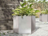 Garden Planter Hexagon 46x40x45 cm Stainless Steel 851116
