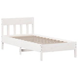 Bookcase Bed without Mattress White 100x200cm Solid Wood Pine 3323198