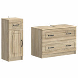 2 Piece Bathroom Cabinet Set UTRECHT Sonoma Oak Engineered Wood 3417731